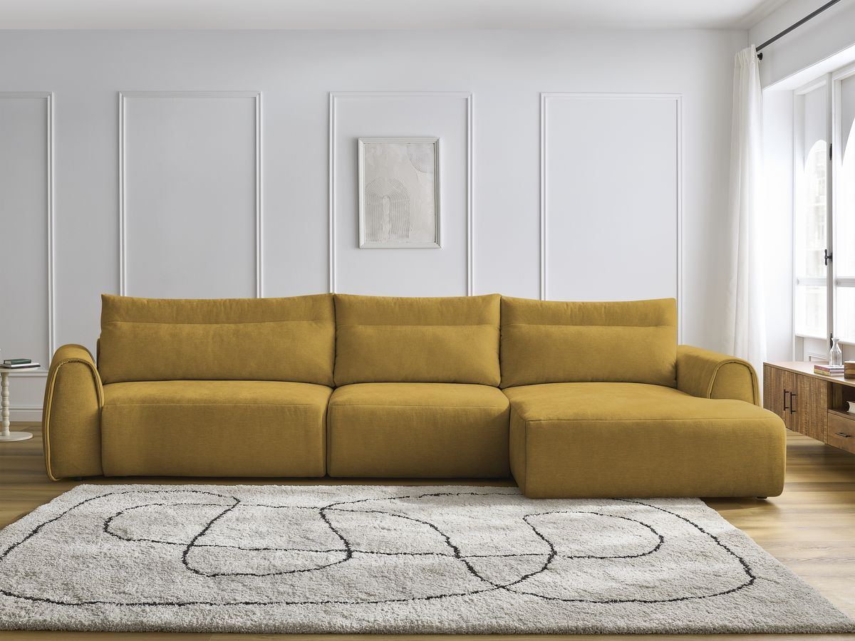 Canapé grand angle incurvé ADEN jaune — vue 5