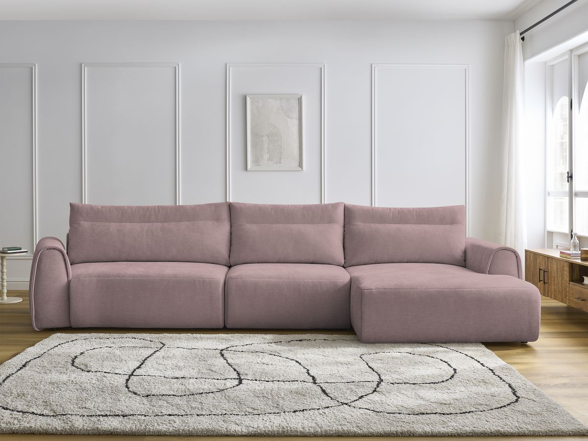 Canapé grand angle incurvé ADEN rose — vue 5