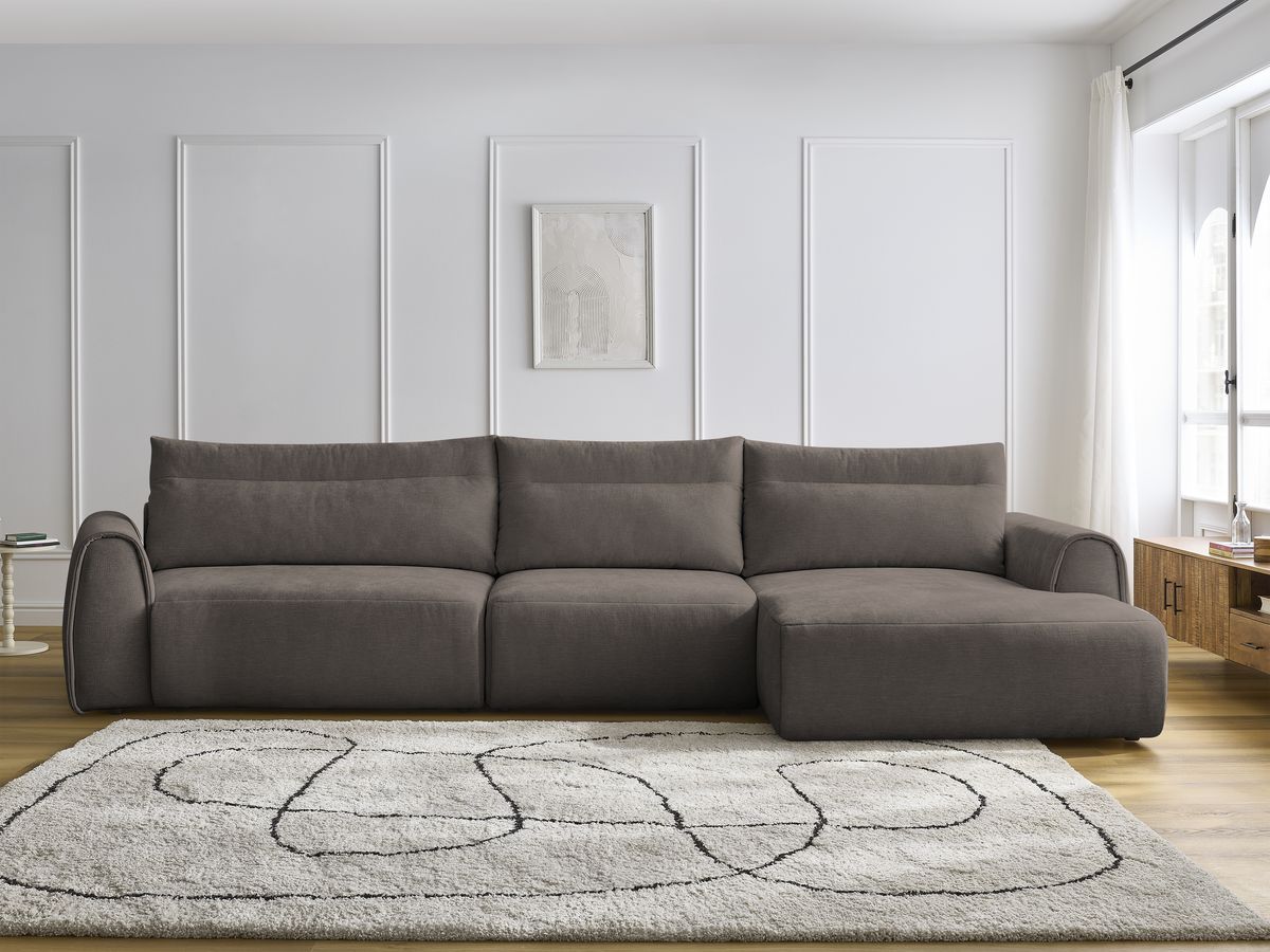 Canapé grand angle incurvé ADEN taupe — vue 5