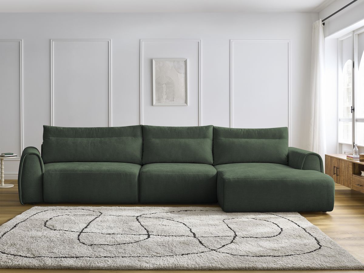 Canapé grand angle incurvé ADEN vert — vue 5