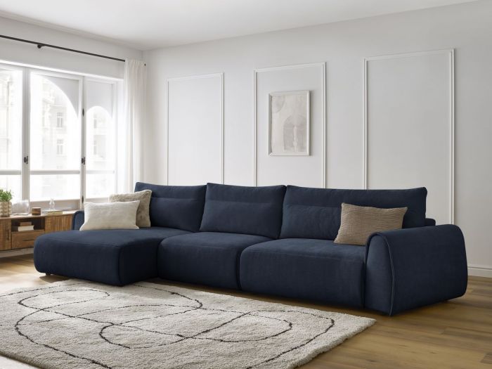 Canapé grand angle incurvé fixe ADEN