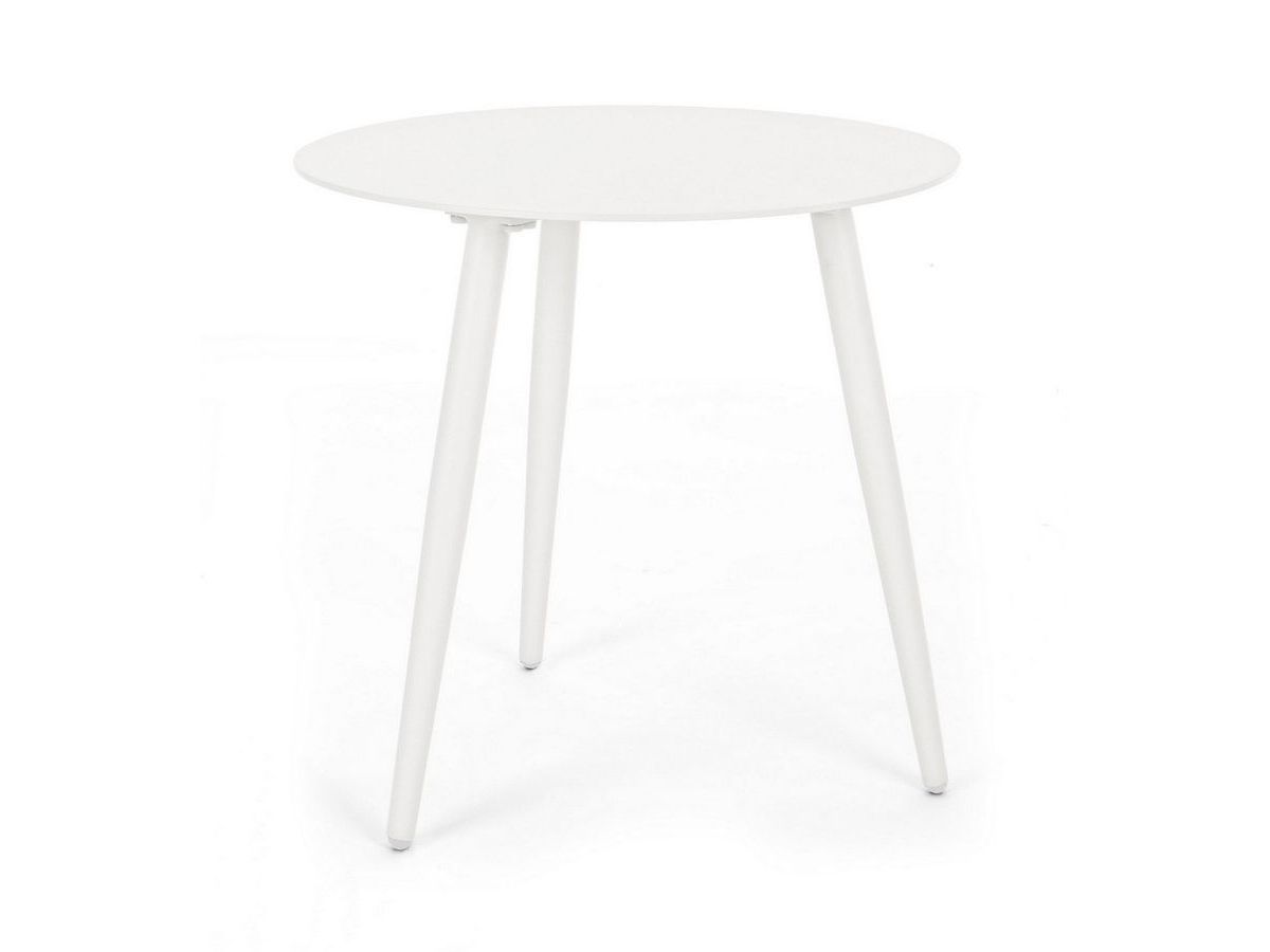 Table basse ronde de jardin LEANDRE aluminium