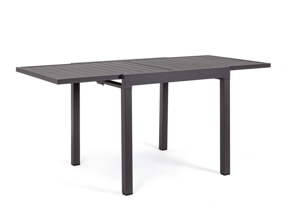 Table à manger de jardin extensible 83 à 166 cm LOIS aluminium