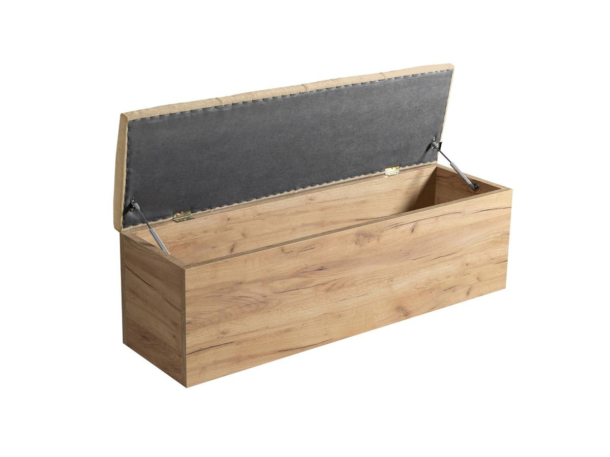 KUMO bed met massieve lattenbodem en poten van natuurlijk hout + KUMO bedeinde
