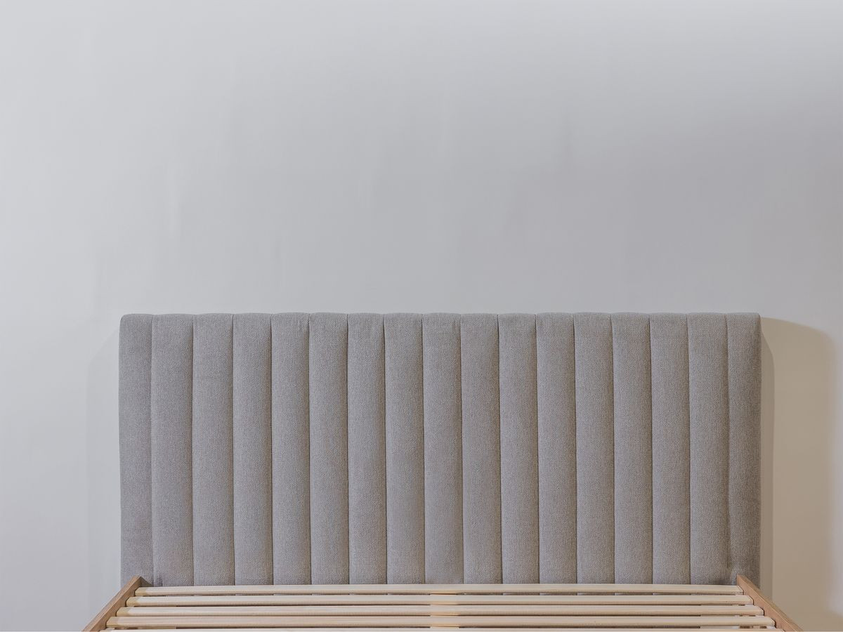 Lit OCEANE avec lattes massives texturé + Bout de lit OCEANE gris — vue 6