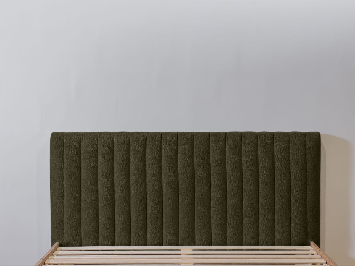 Lit OCEANE avec lattes massives texturé + Bout de lit OCEANE vert — vue 6