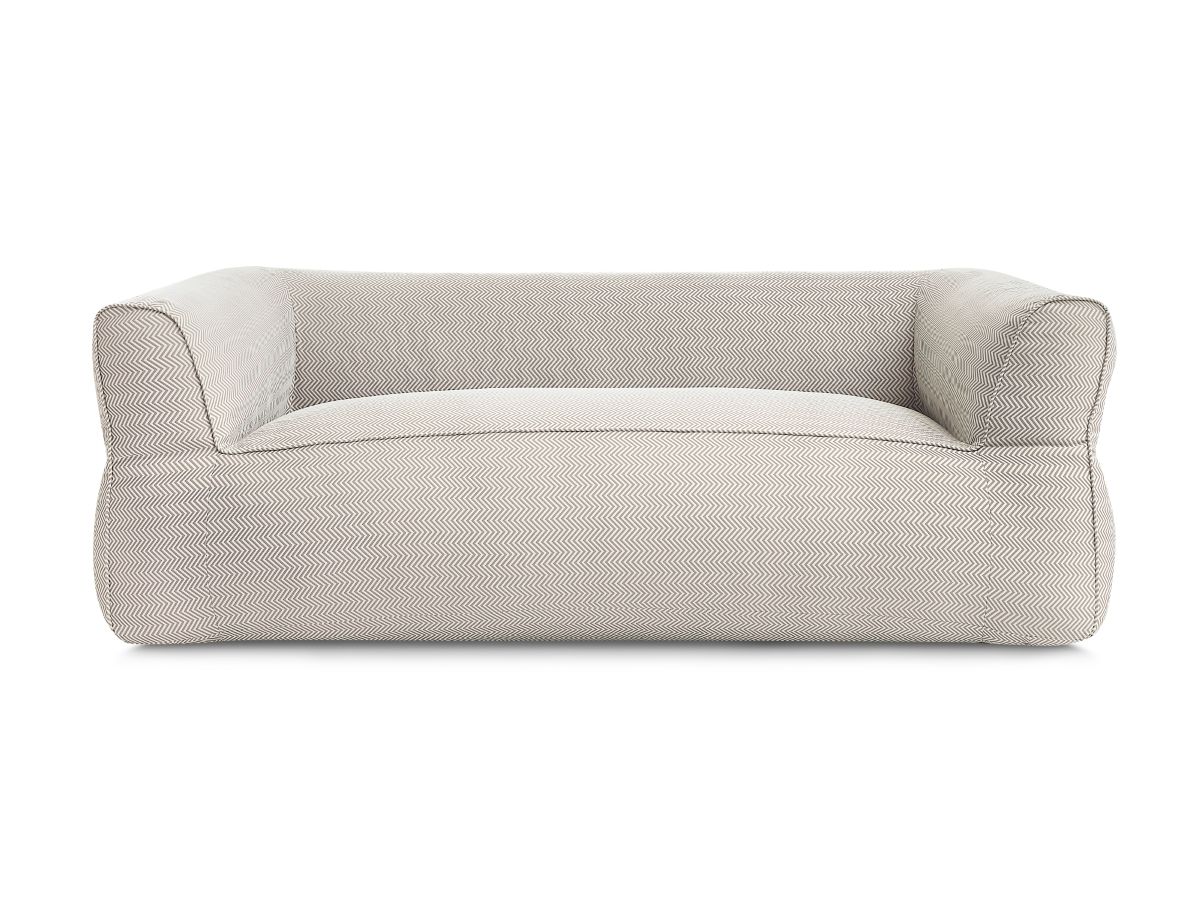 Canapé de jardin droit 3 places NOUR avec bâche de protection beige — vue 6