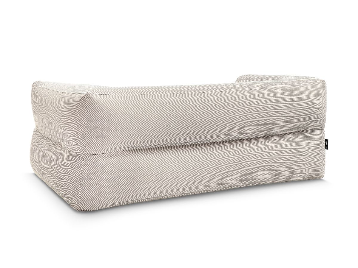 Canapé de jardin droit fixe 3 places NOUR avec bâche de protection