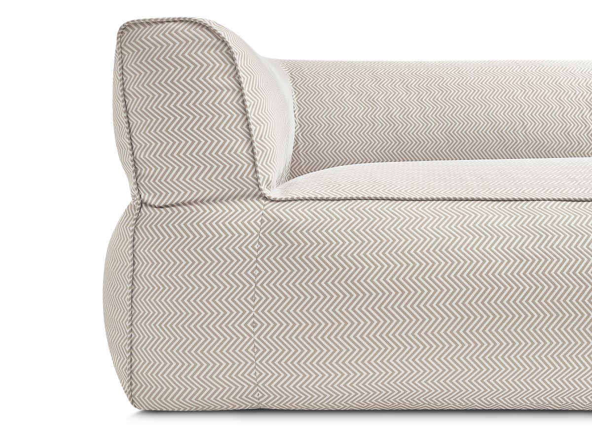 Canapé de jardin droit fixe 3 places NOUR avec bâche de protection