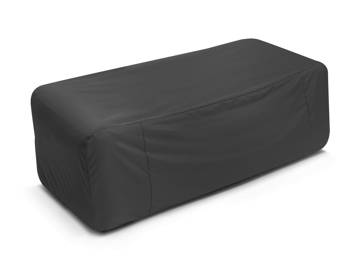 Canapé de jardin droit fixe 3 places NOUR avec bâche de protection