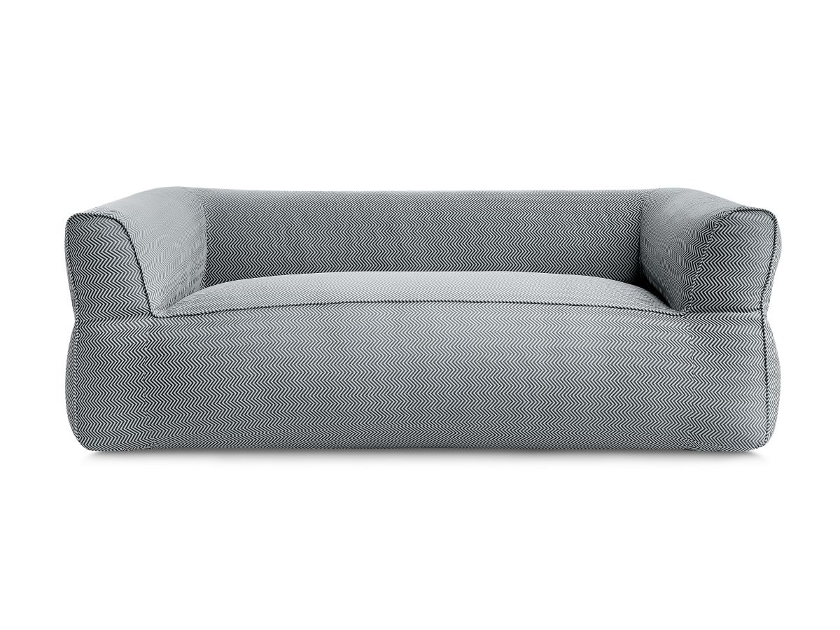 Canapé de jardin droit 3 places NOUR avec bâche de protection noir — vue 6