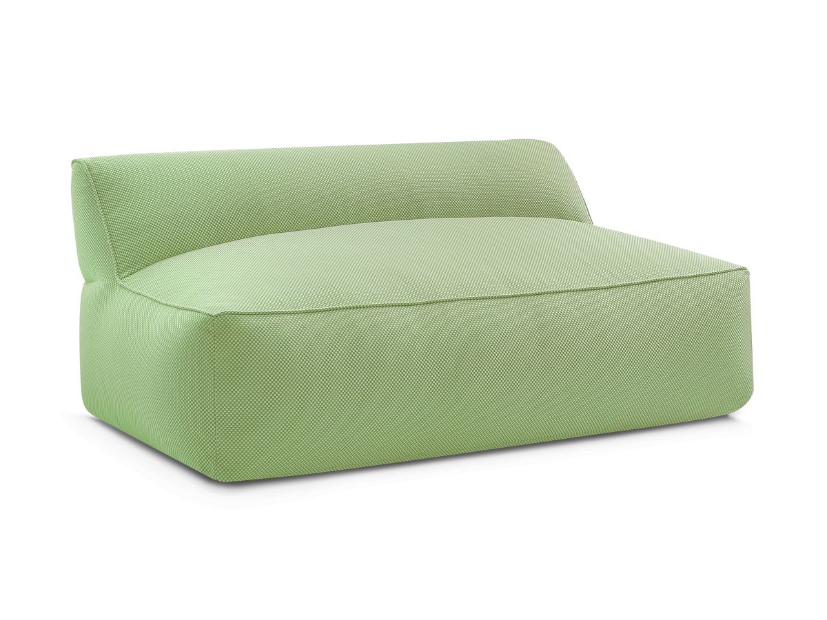 2-zits fauteuil zonder armleuningen voor modulaire tuinbank RIVIERA in gemêleerde stof