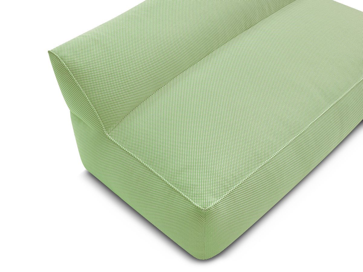Canapé d'angle fixe EVEREST tissu chiné - Orange - Angle droit - 10 coussins