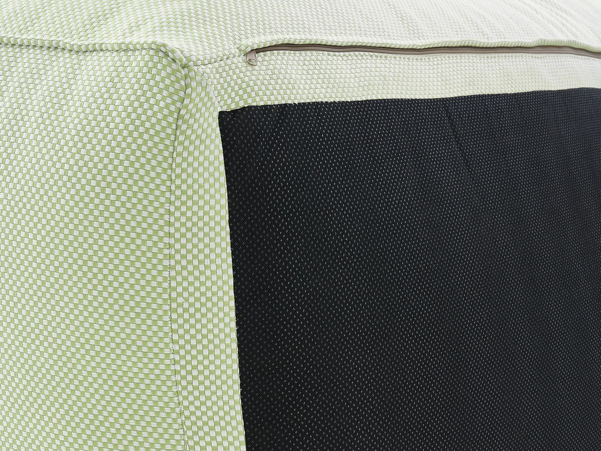 Canapé d'angle fixe EVEREST tissu chiné - Orange - Angle droit - 10 coussins