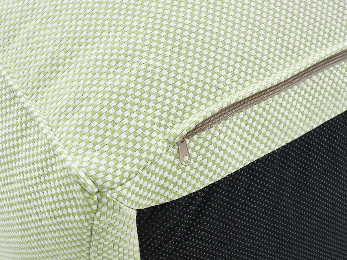 Canapé d'angle fixe EVEREST tissu chiné - Orange - Angle droit - 10 coussins