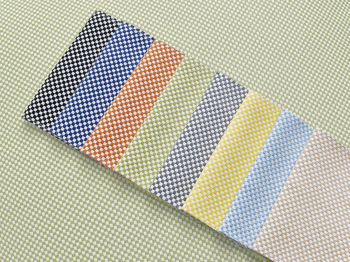 Canapé d'angle fixe EVEREST tissu chiné - Orange - Angle droit - 10 coussins