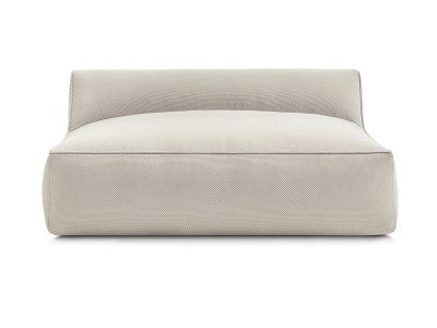 Chauffeuse 2 places sans accoudoir pour canapé de jardin modulable RIVIERA tissu chiné