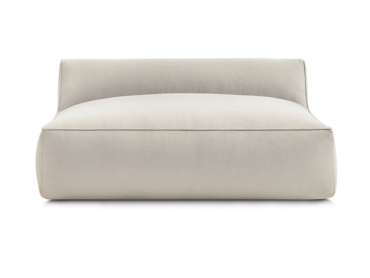 2-zits fauteuil zonder armleuningen voor modulaire tuinbank riviera in gemêleerde stof gekleurd beige