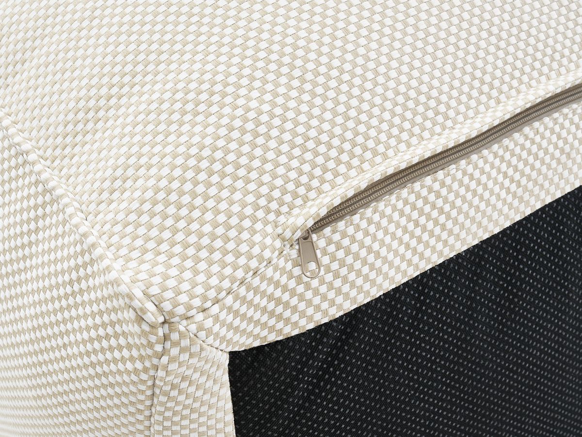 2-zits fauteuil zonder armleuningen voor modulaire tuinbank RIVIERA in gemêleerde stof