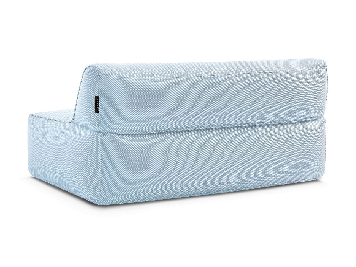 Chauffeuse 2 places sans accoudoir pour canapé de jardin modulable RIVIERA chiné bleu clair — vue 5