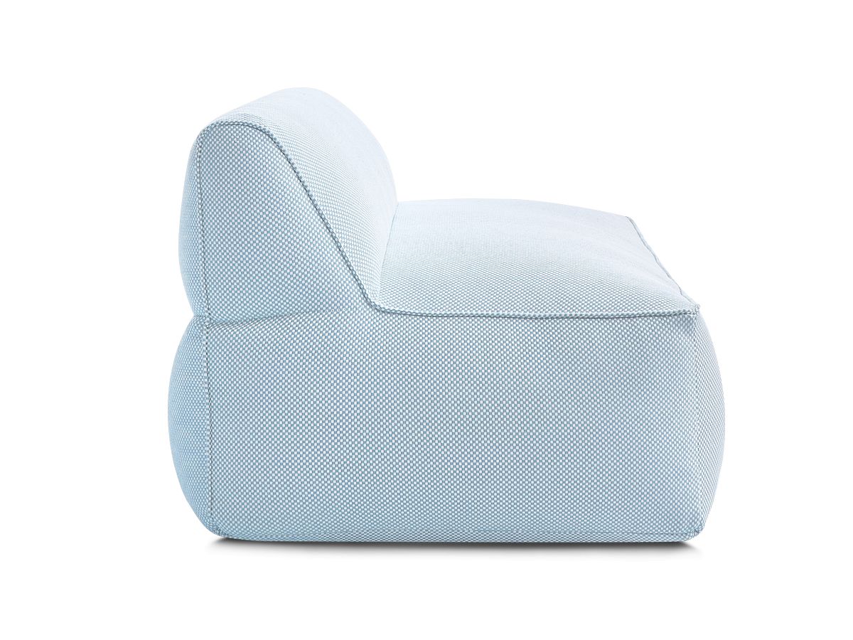 2-zits fauteuil zonder armleuningen voor modulaire tuinbank RIVIERA in gemêleerde stof