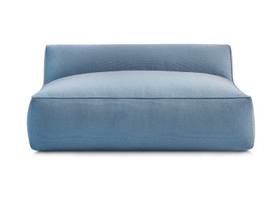 Chauffeuse 2 places sans accoudoir pour canapé de jardin modulable RIVIERA tissu chiné