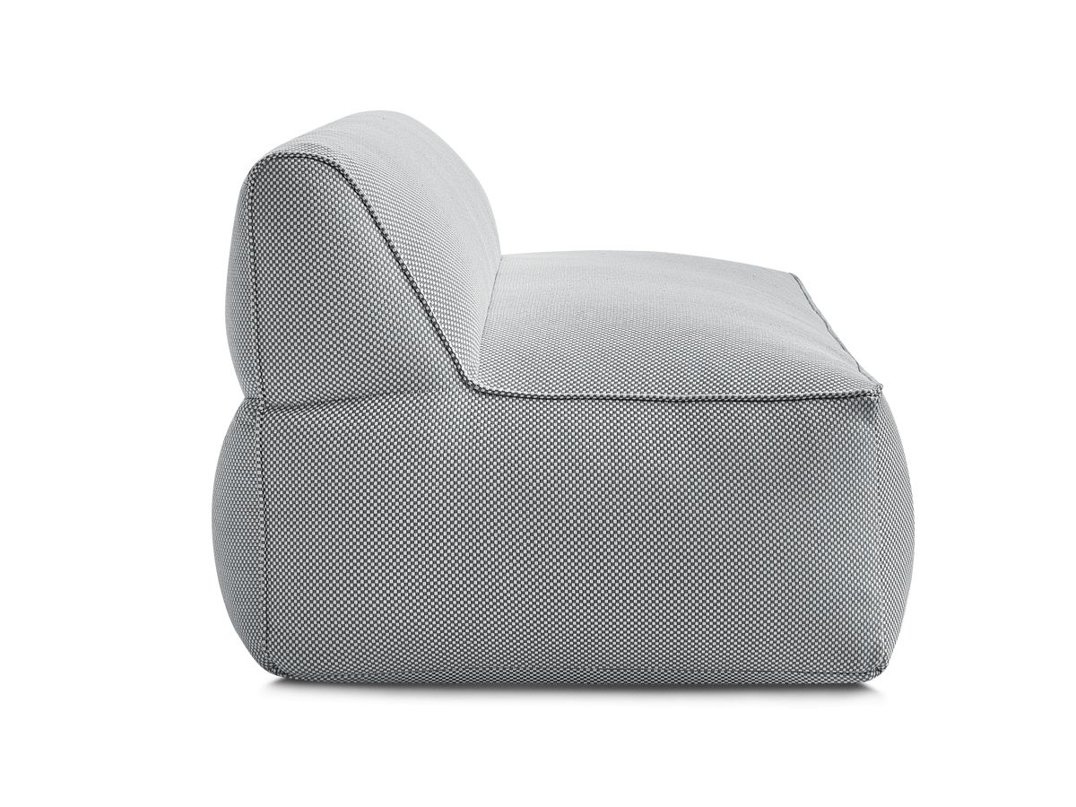 2-zits fauteuil zonder armleuningen voor modulaire tuinbank RIVIERA in gemêleerde stof