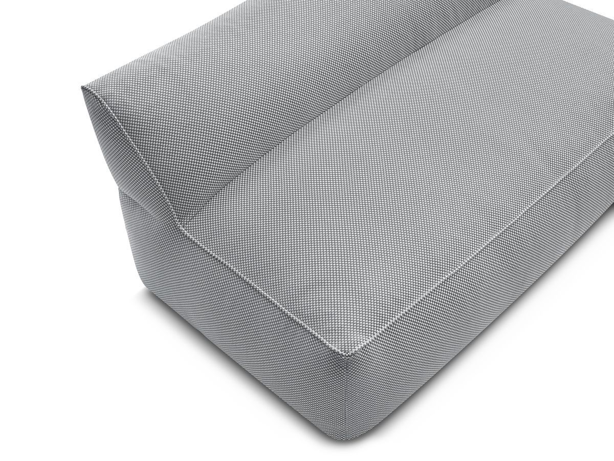 2-zits fauteuil zonder armleuningen voor modulaire tuinbank RIVIERA in gemêleerde stof