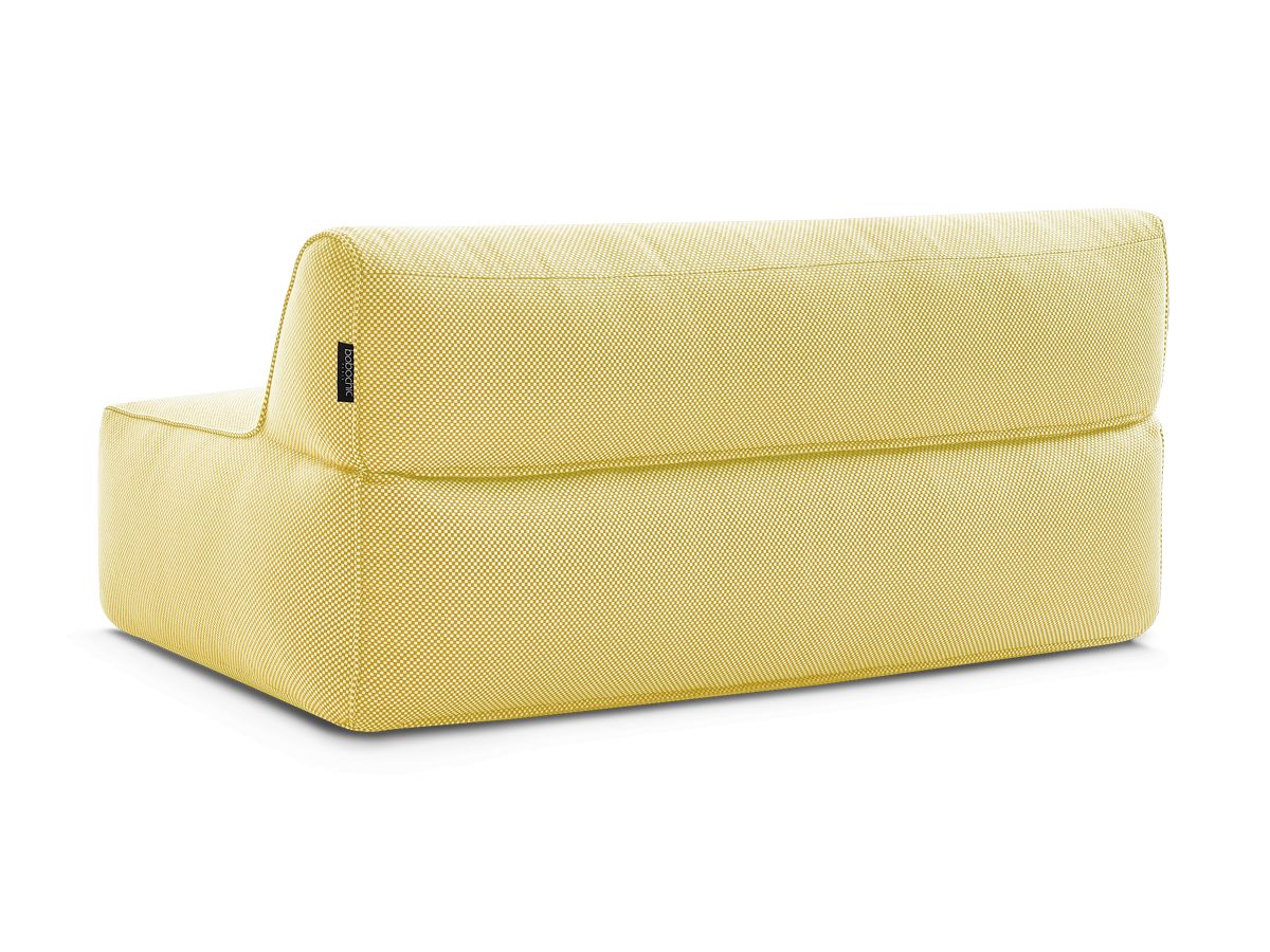 Chauffeuse 2 places sans accoudoir pour canapé de jardin modulable RIVIERA chiné jaune — vue 5