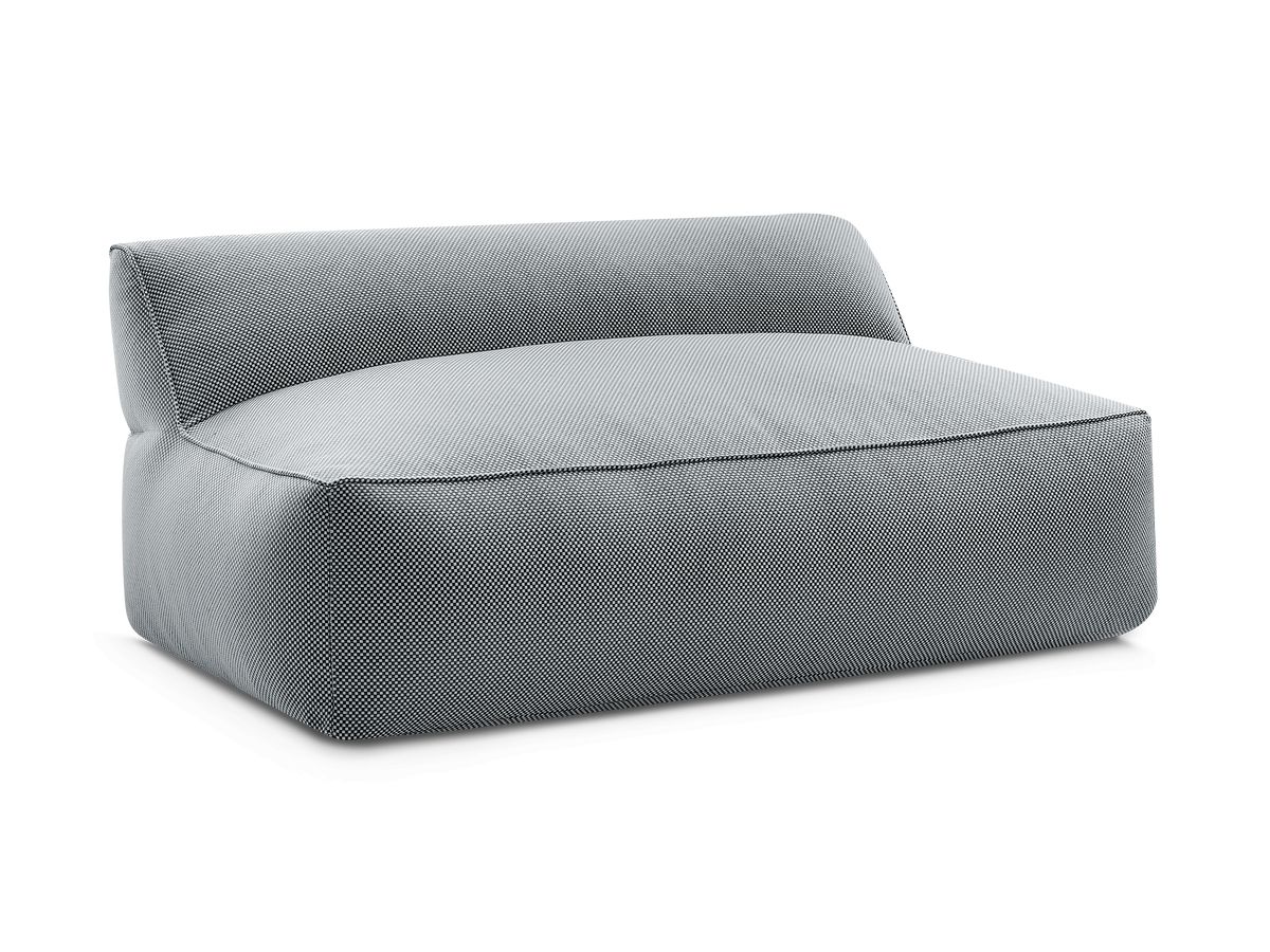 Chauffeuse 2 places sans accoudoir pour canapé de jardin modulable RIVIERA tissu chiné