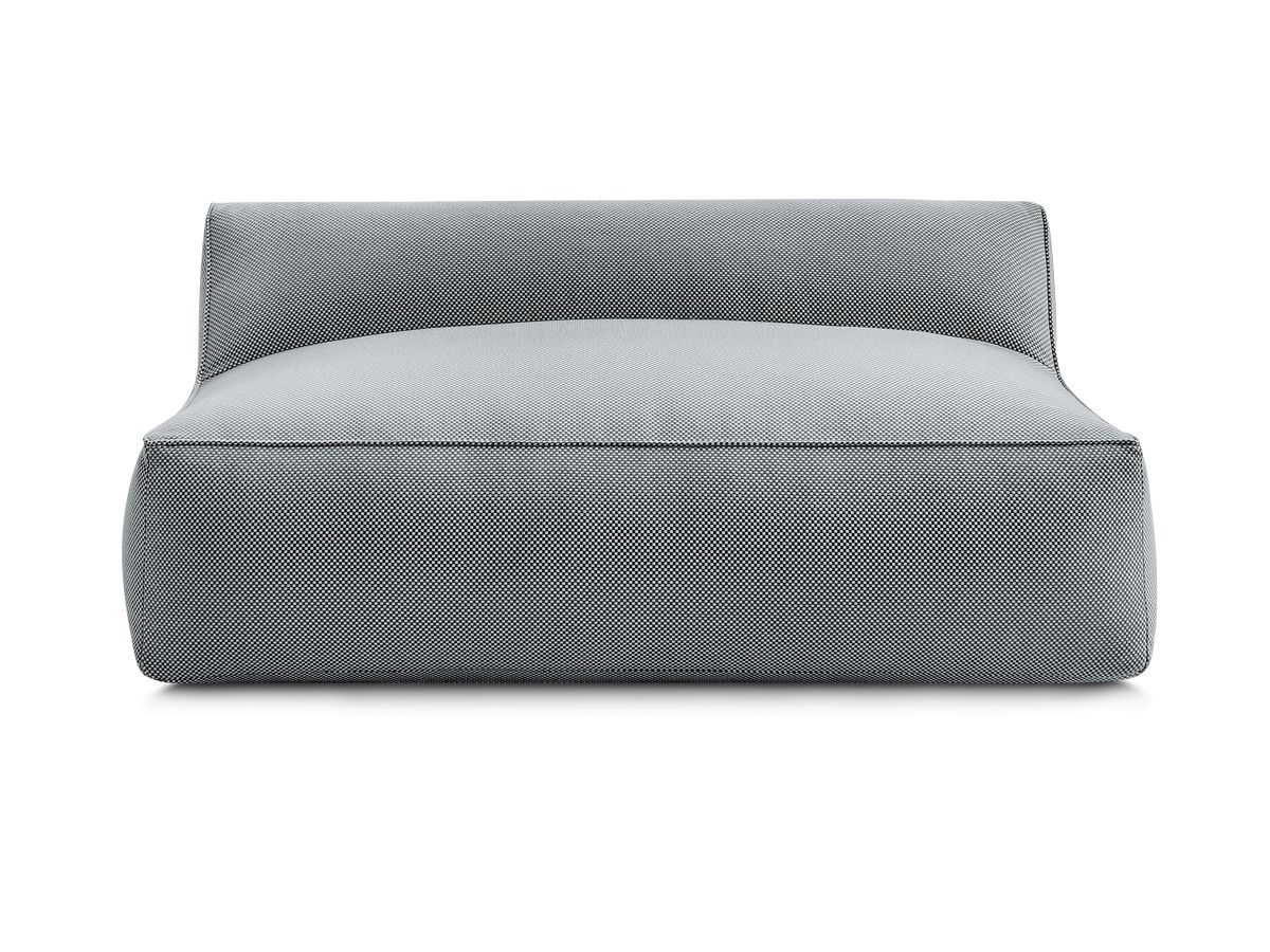 Chauffeuse 2 places sans accoudoir pour canapé de jardin modulable RIVIERA tissu chiné