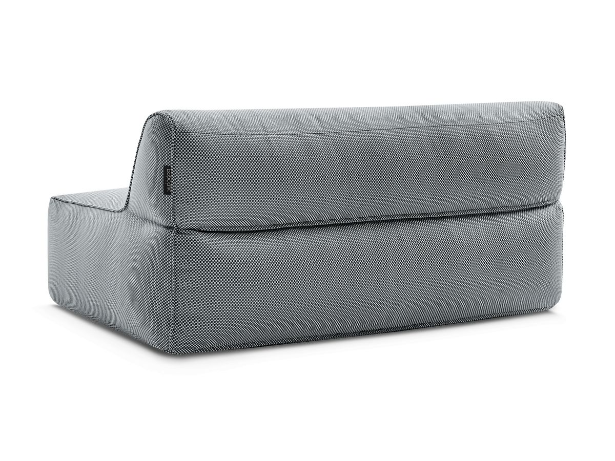 Chauffeuse 2 places sans accoudoir pour canapé de jardin modulable RIVIERA chiné noir — vue 5