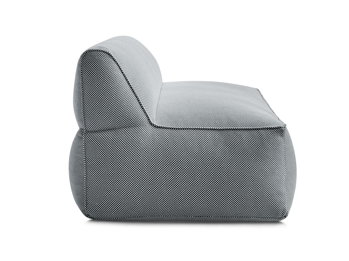 Chauffeuse 2 places sans accoudoir pour canapé de jardin modulable RIVIERA tissu chiné