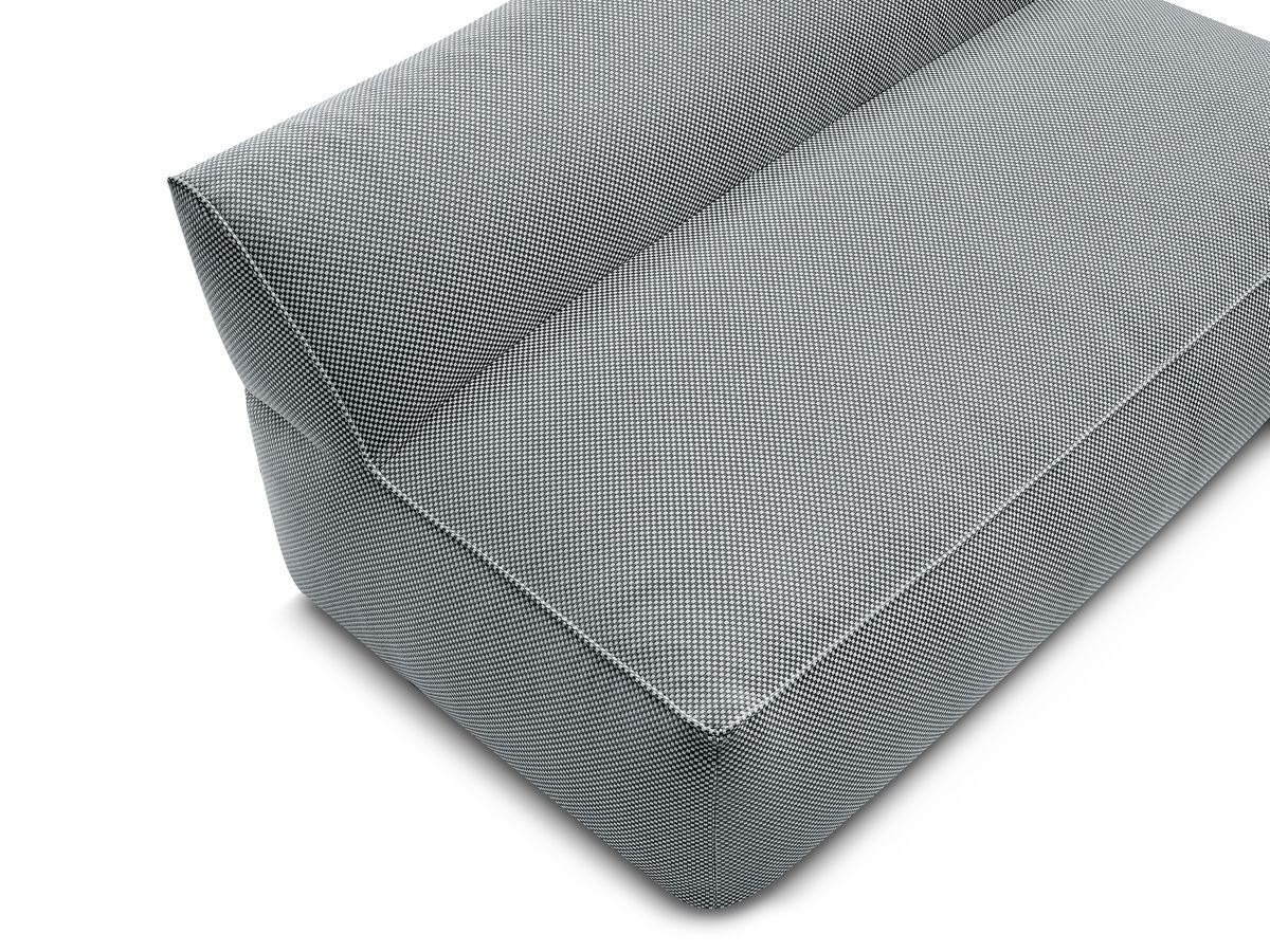 Chauffeuse 2 places sans accoudoir pour canapé de jardin modulable RIVIERA tissu chiné