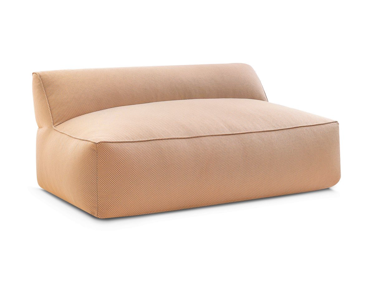 Chauffeuse 2 places sans accoudoir pour canapé de jardin modulable RIVIERA tissu chiné