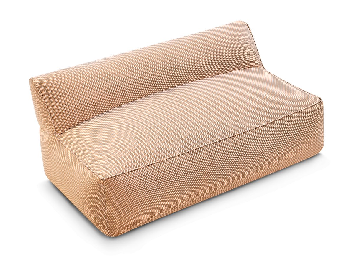 Chauffeuse 2 places sans accoudoir pour canapé de jardin modulable RIVIERA tissu chiné