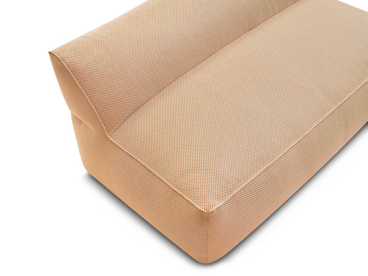 Chauffeuse 2 places sans accoudoir pour canapé de jardin modulable RIVIERA tissu chiné