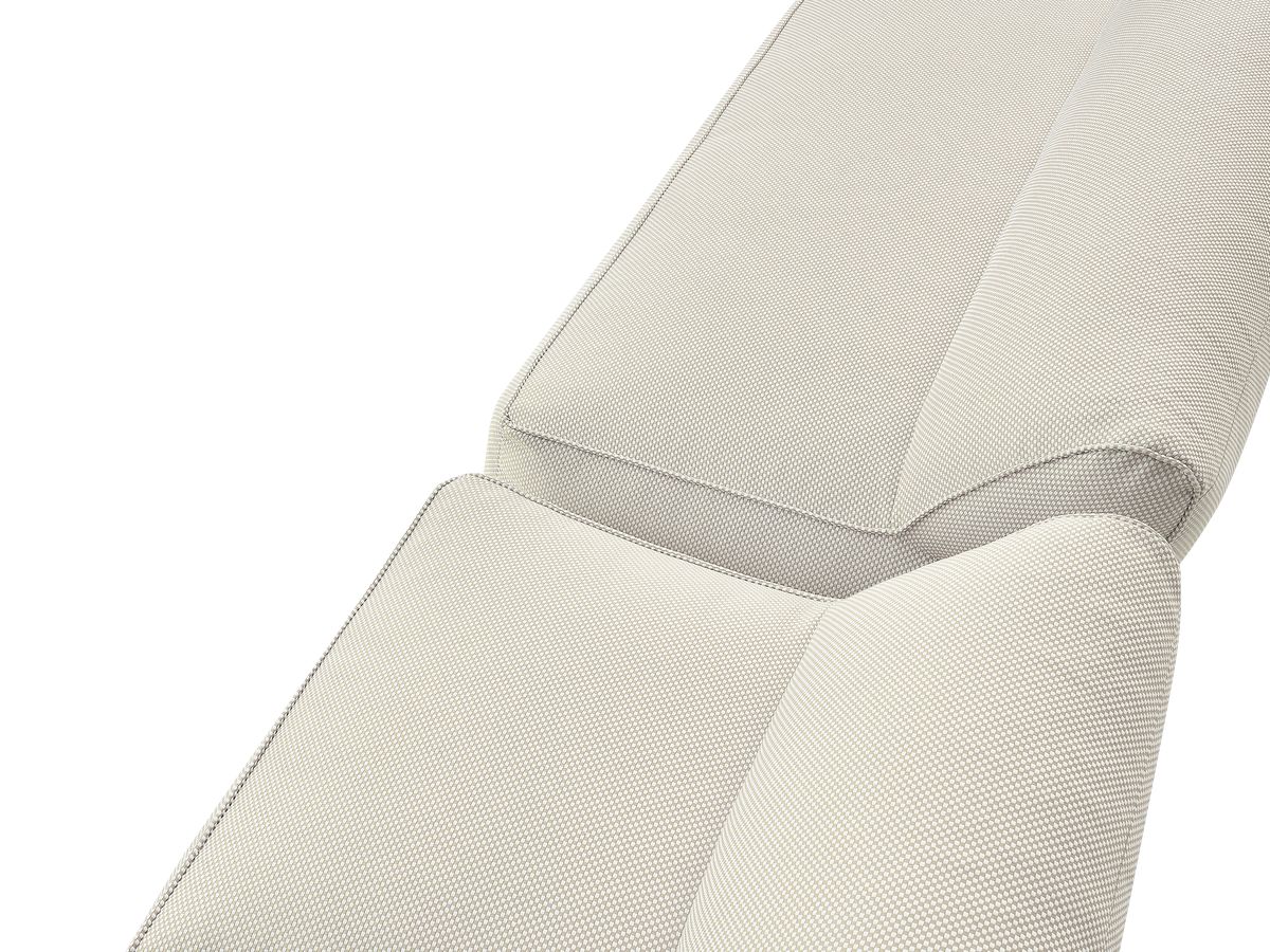 Canapé de jardin modulable RIVIERA tissu chiné avec 1 chauffeuse 1 place, 1 chauffeuse 2 places et 1 méridienne