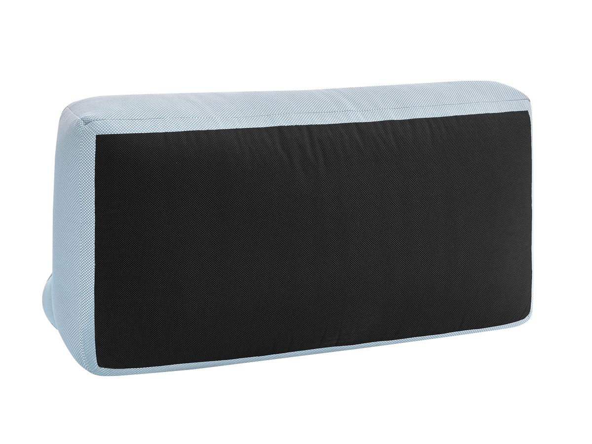Canapé d'angle fixe EVEREST tissu chiné - Orange - Angle droit - 10 coussins