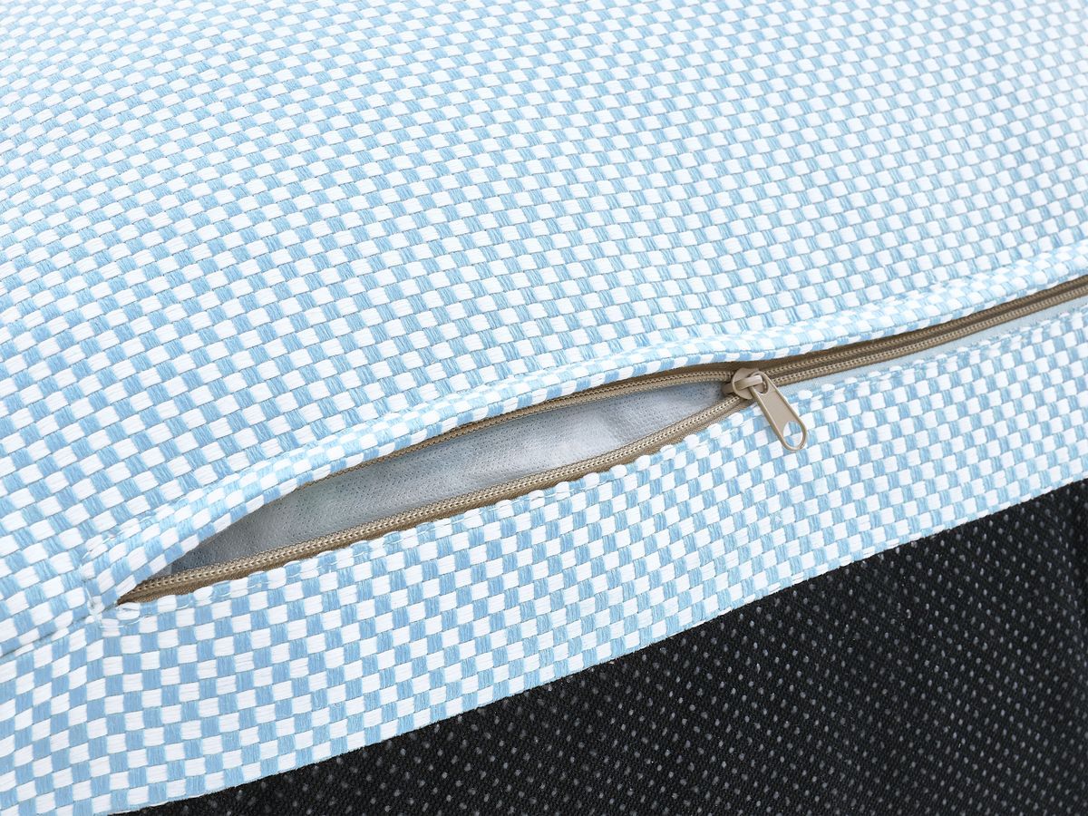 Canapé d'angle fixe EVEREST tissu chiné - Orange - Angle droit - 10 coussins