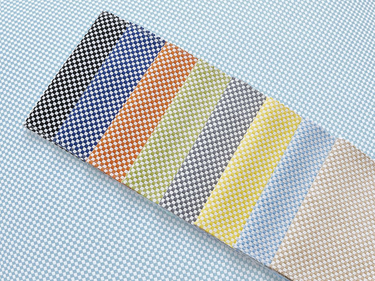 Canapé d'angle fixe EVEREST tissu chiné - Orange - Angle droit - 10 coussins