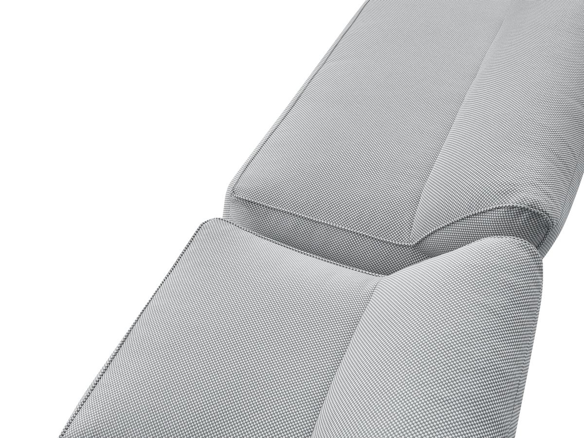 Canapé de jardin modulable RIVIERA tissu chiné avec 1 chauffeuse 1 place, 1 chauffeuse 2 places et 1 méridienne