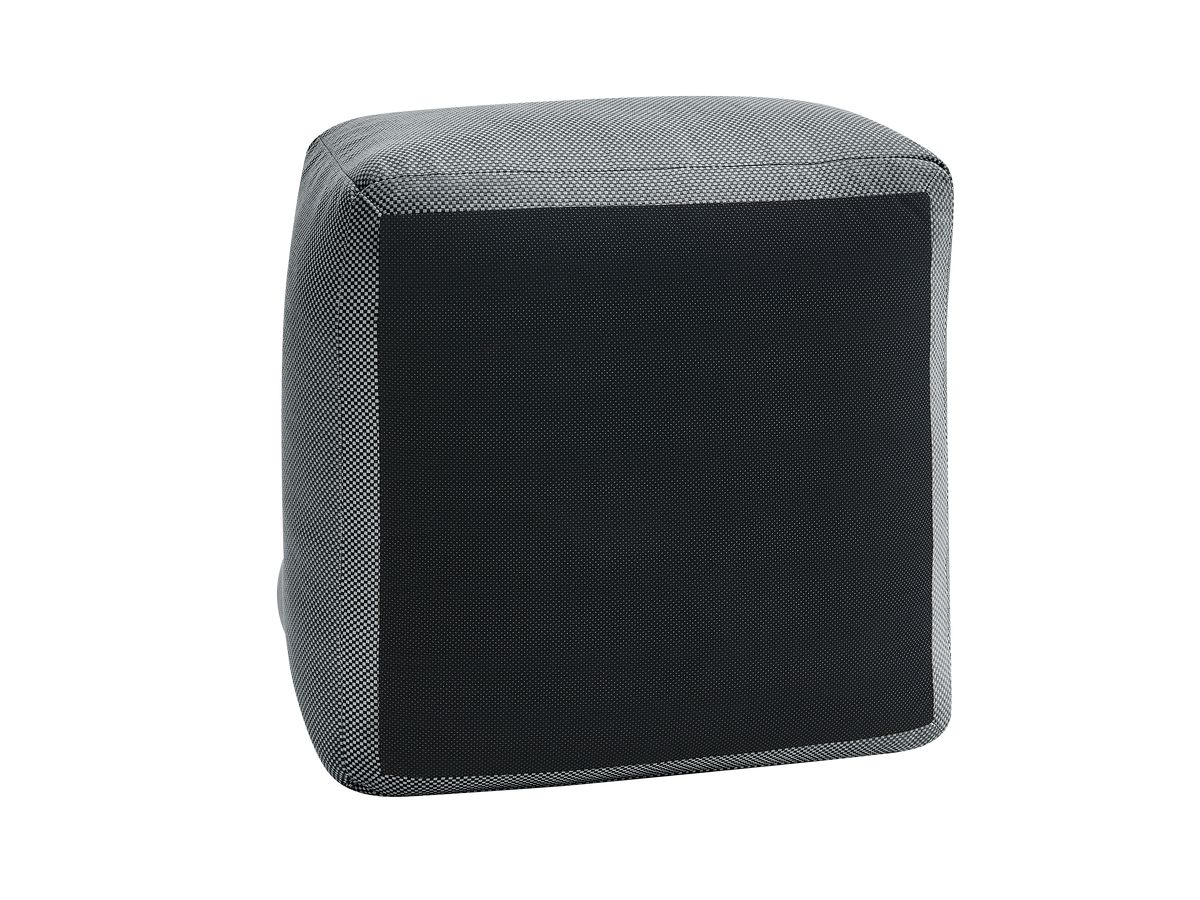 Modulaire tuinbank RIVIERA in gemêleerde stof met 1 eenpersoonsfauteuil, 1 tweepersoonsfauteuil en 1 chaise longue