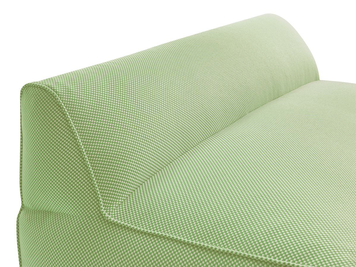 Canapé de jardin modulable RIVIERA tissu chiné avec 1 chauffeuse 1 place, 1 chauffeuse 2 places et 1 méridienne