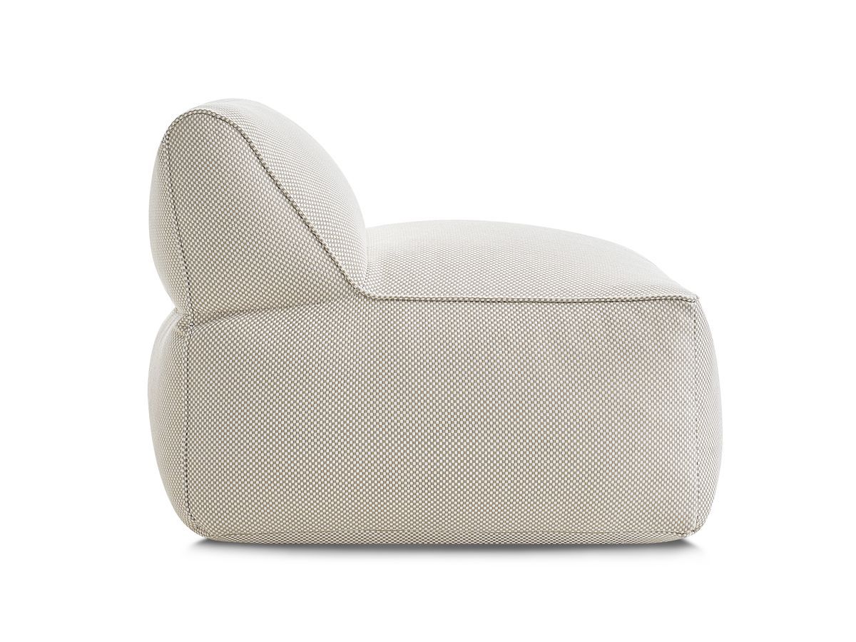 Chauffeuse 1 place sans accoudoir pour canapé de jardin modulable RIVIERA tissu chiné