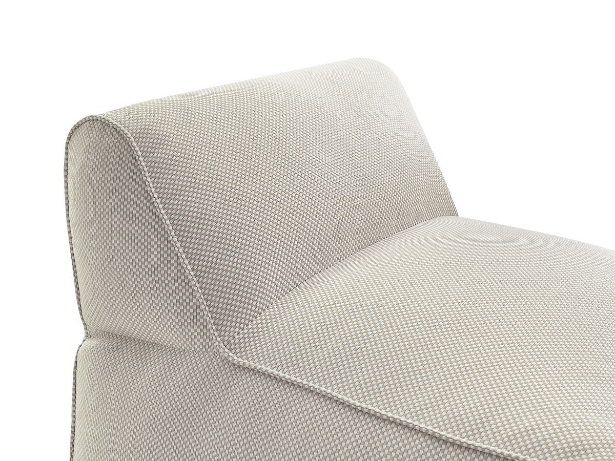 Chauffeuse 1 place sans accoudoir pour canapé de jardin modulable RIVIERA tissu chiné