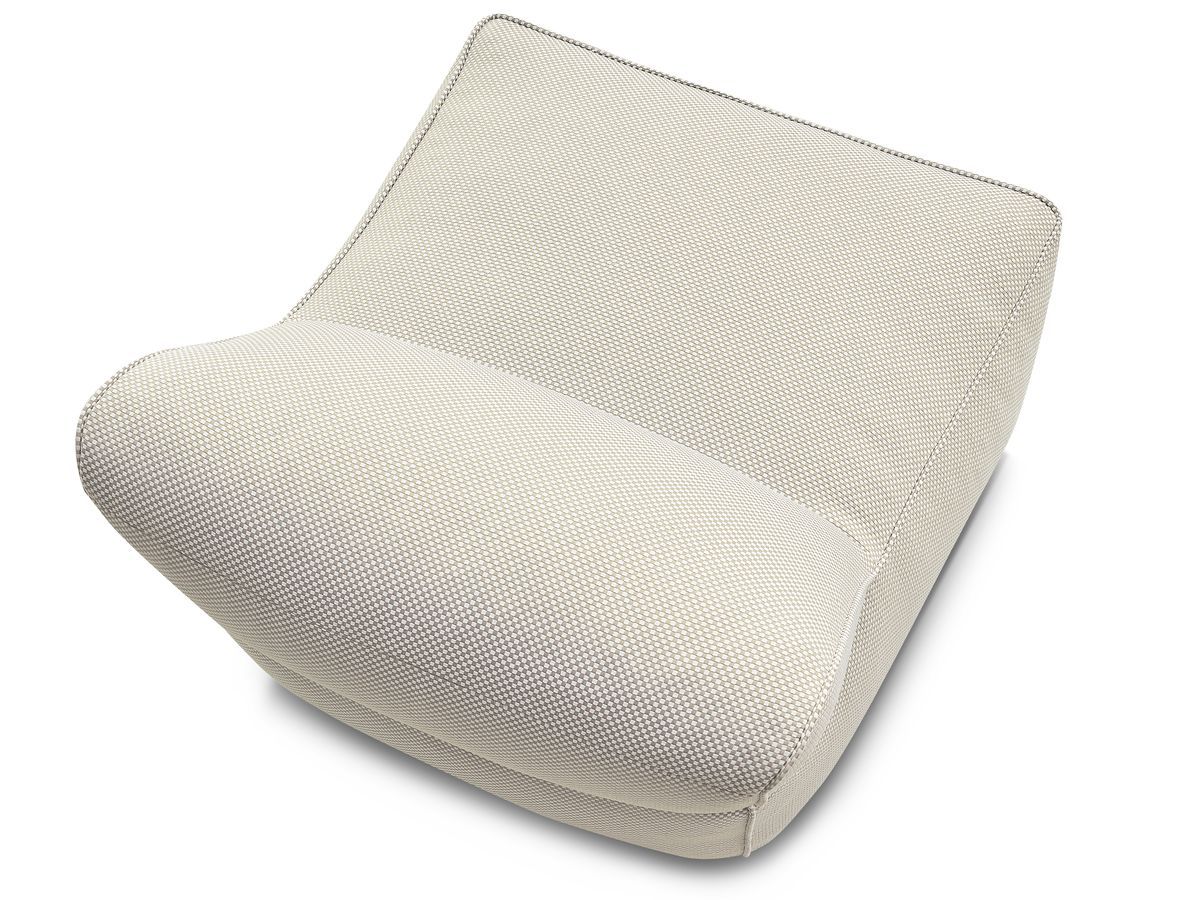 Chauffeuse 1 place sans accoudoir pour canapé de jardin modulable RIVIERA tissu chiné