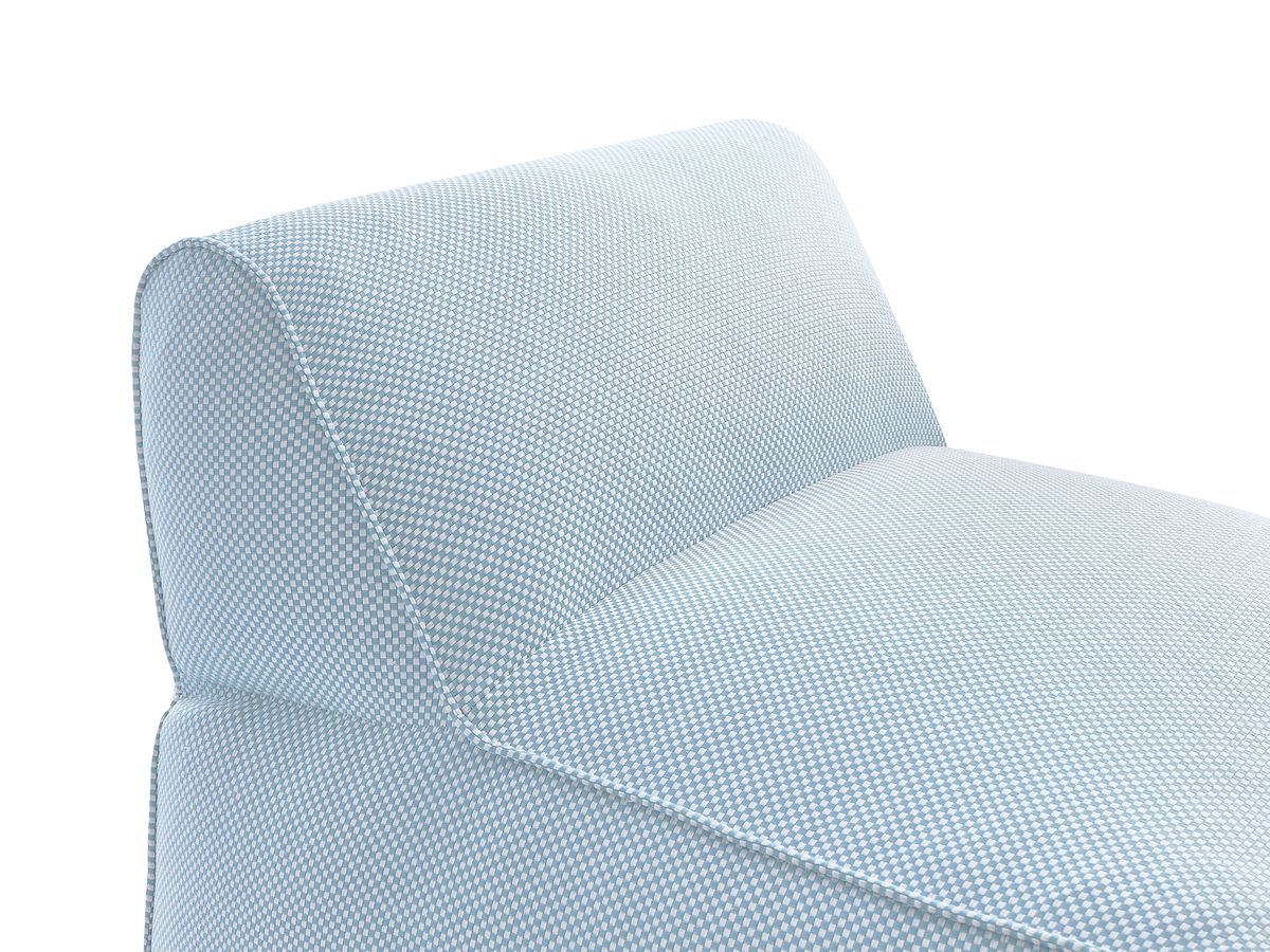 1-zits fauteuil zonder armleuningen voor modulaire tuinbank RIVIERA in gemêleerde stof