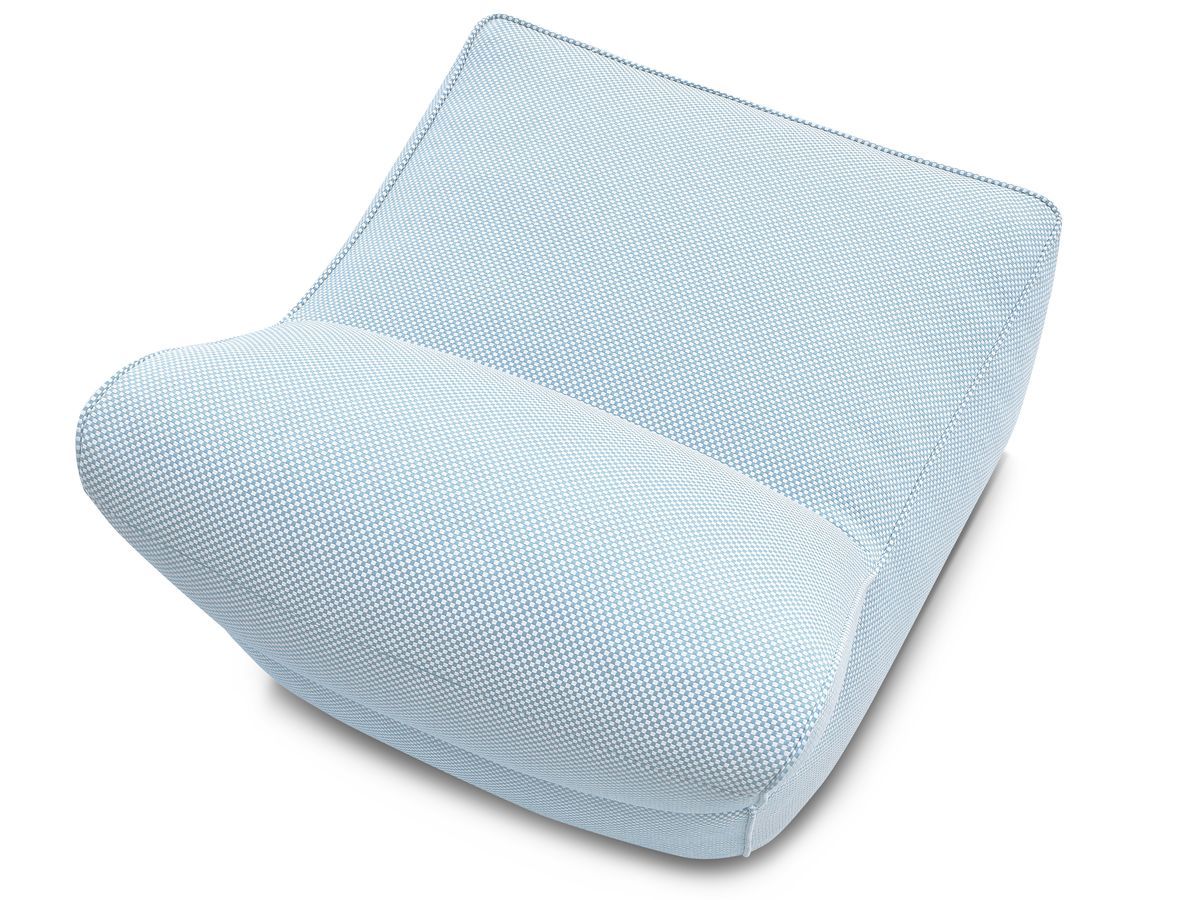 1-zits fauteuil zonder armleuningen voor modulaire tuinbank RIVIERA in gemêleerde stof