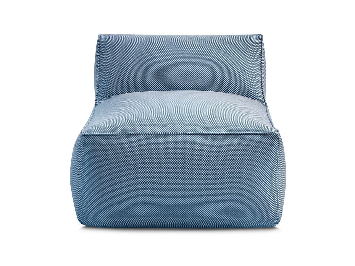 1-zits fauteuil zonder armleuningen voor modulaire tuinbank RIVIERA in gemêleerde stof